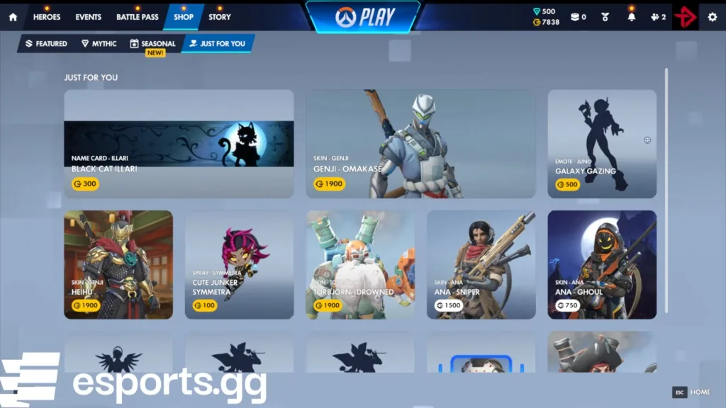 Overwatch  just for you shop