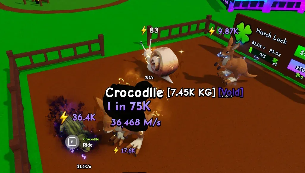 Mutations and Weather traits on Ride A Pet pets
