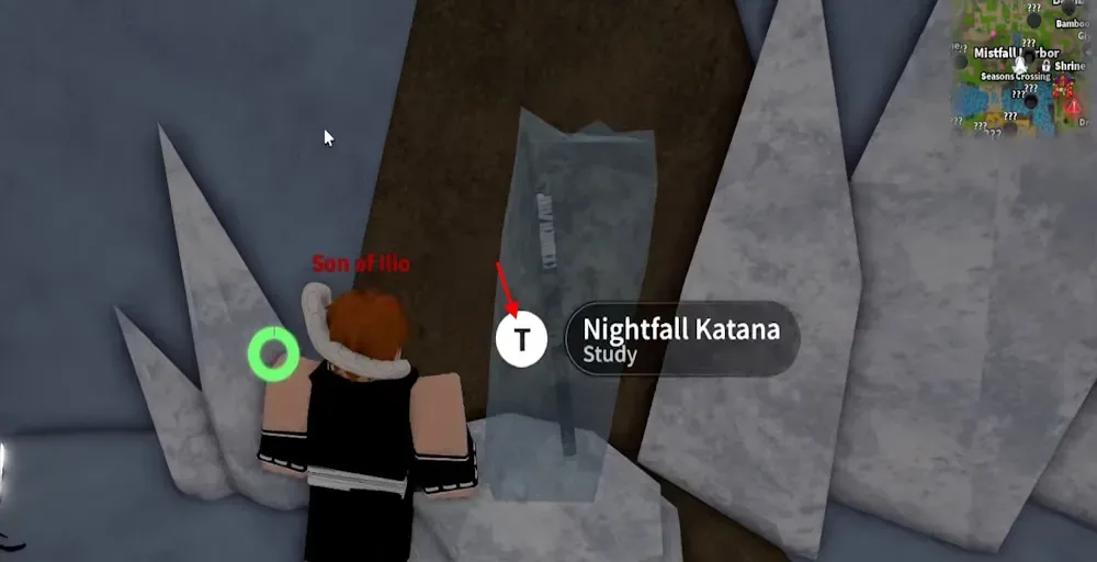 Nightfall Katana recipe in Slayers 2