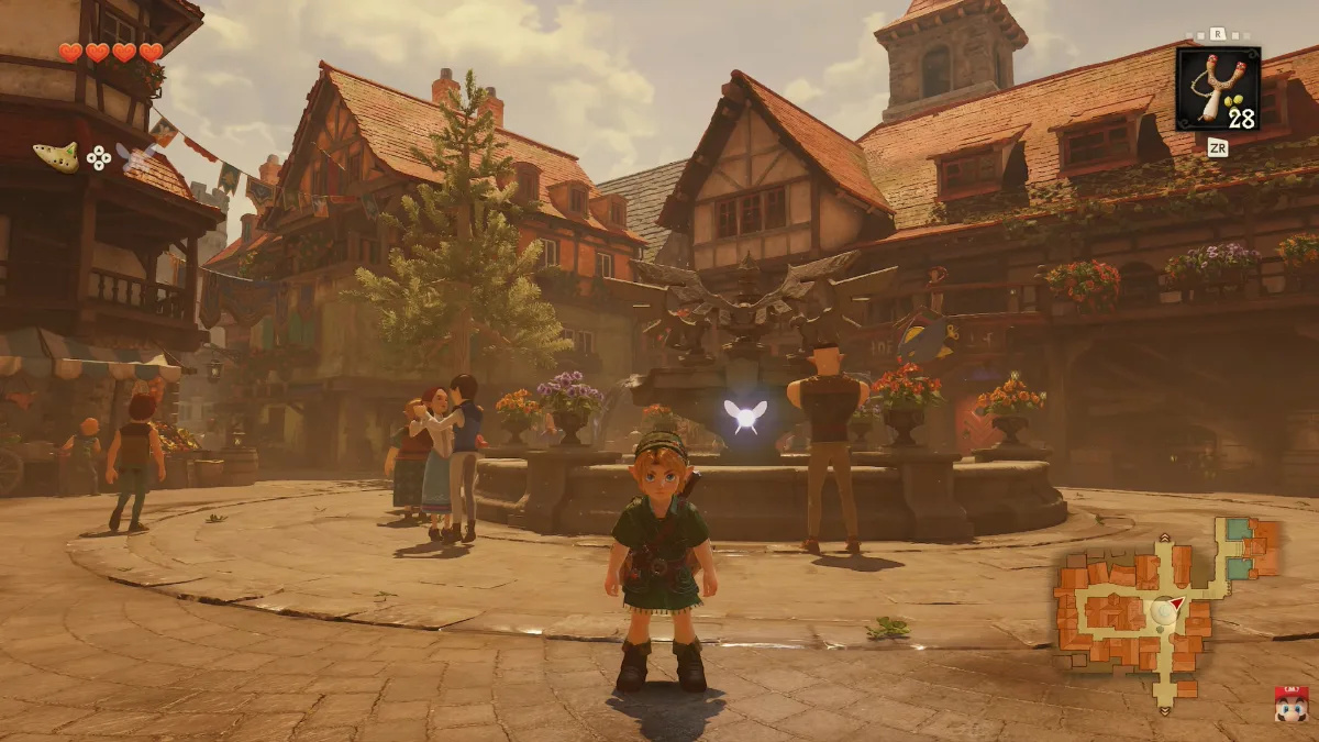 Time of day changing in The Legend of Zelda: Ocarina of Time Remake gameplay reveal.