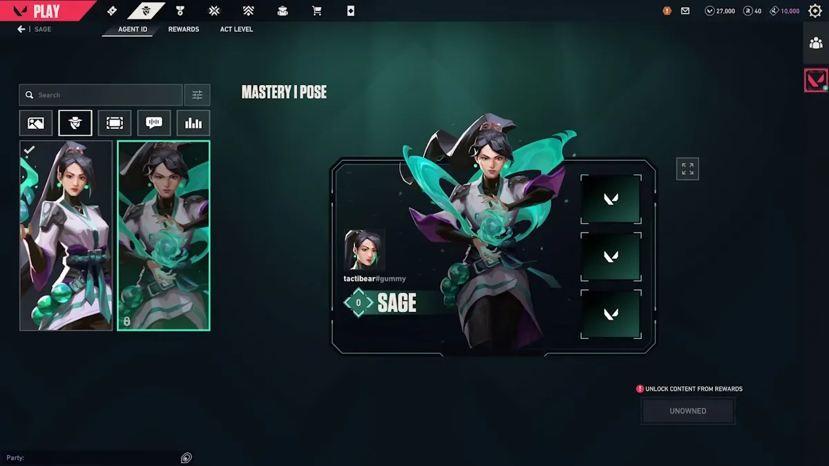 Valorant Mastery pose unlock