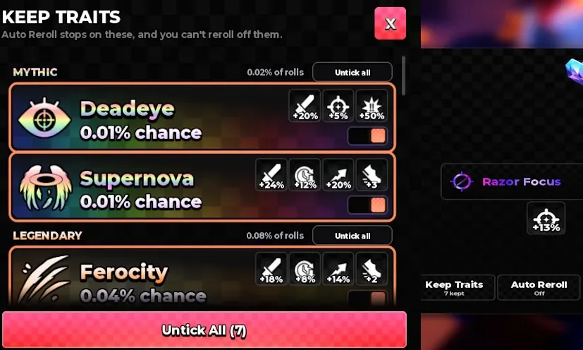 Anime Zero auto reroll option