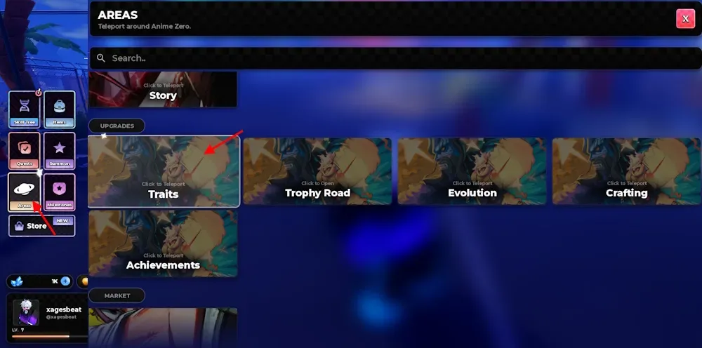 Anime Zero traits enchant area