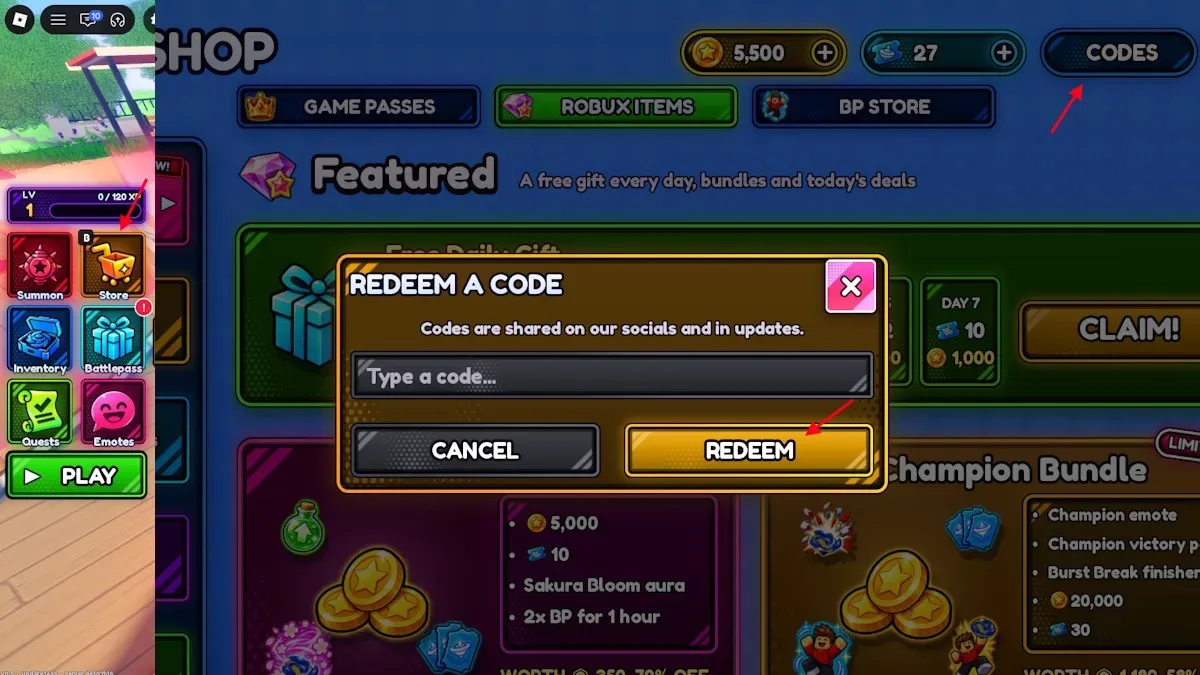 redeem bey rivals codes