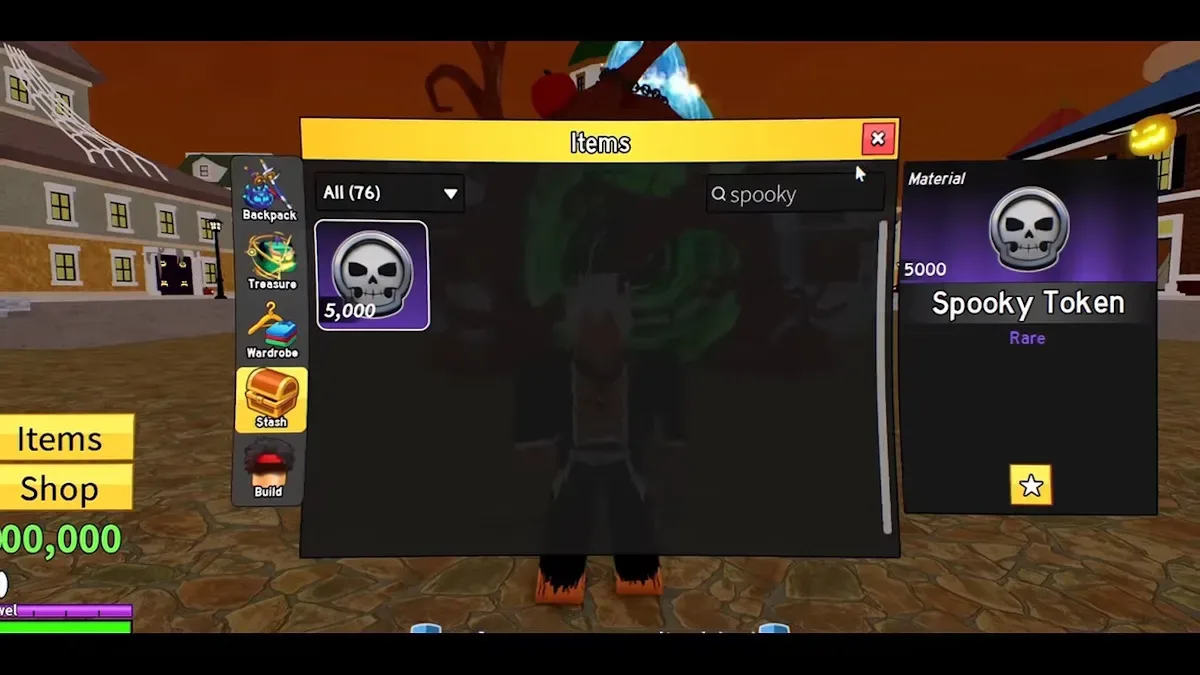 Blox Fruits Spooky Token in inventory