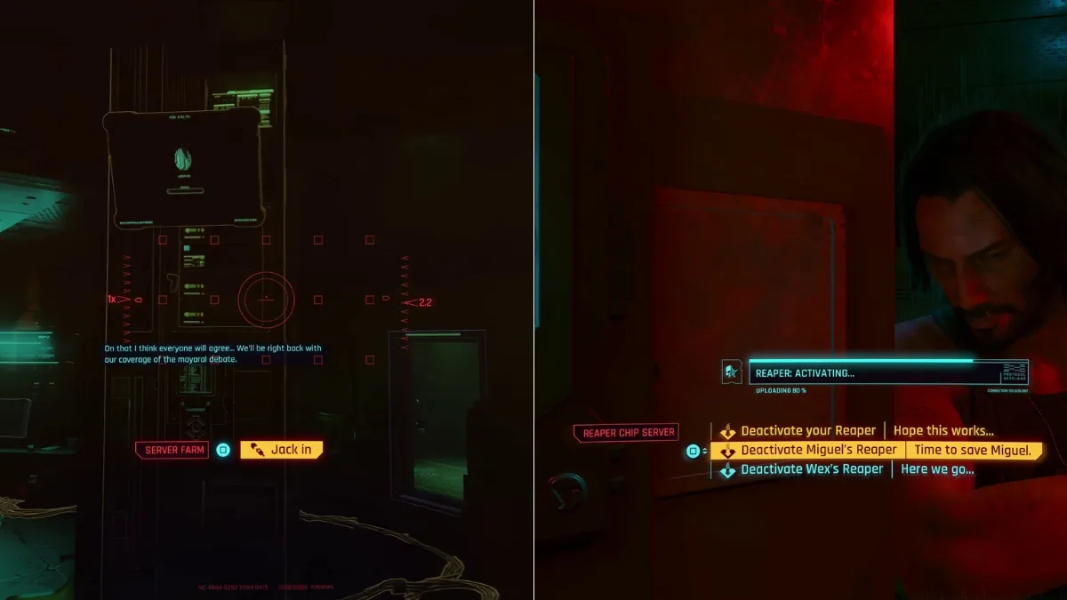 Deactivating miguel's reaper chip in Cyberpunk 2077