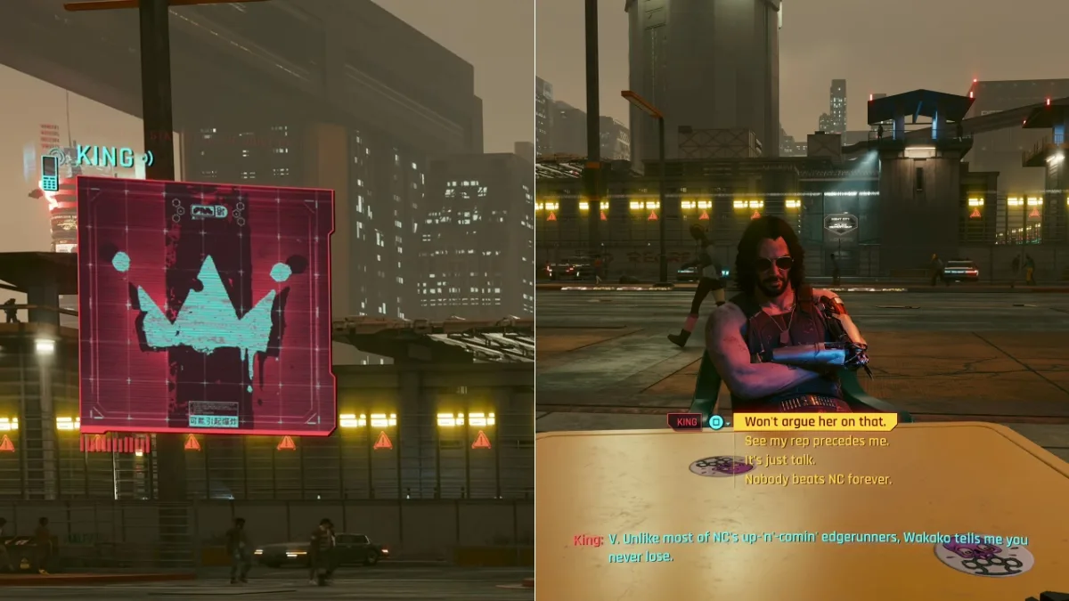 Talking to King in Cyberpunk 2077