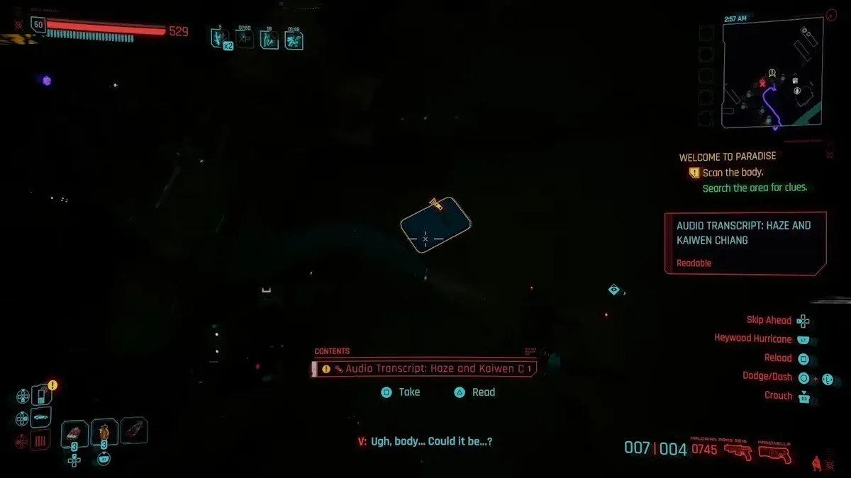 Cyberpunk 2077_ Welcome to Paradise search for clues