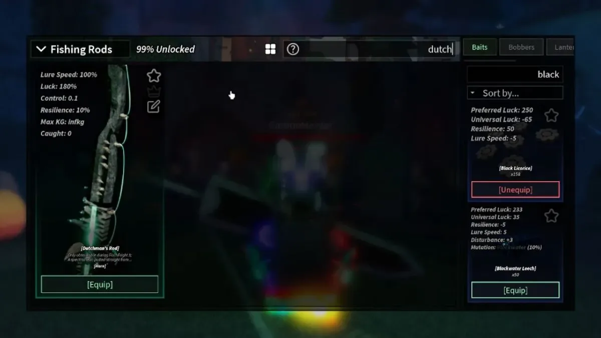 Dutchman's rod stats