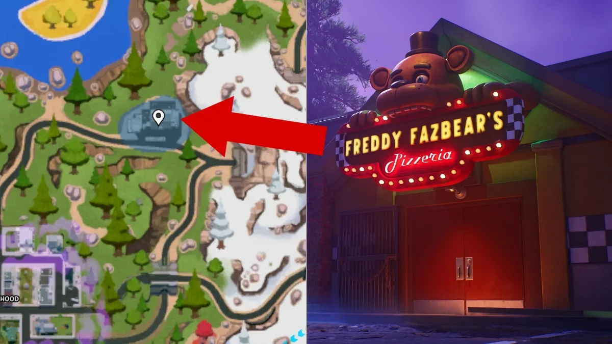Freddy Fazbear Pizzeria In Fortnite location