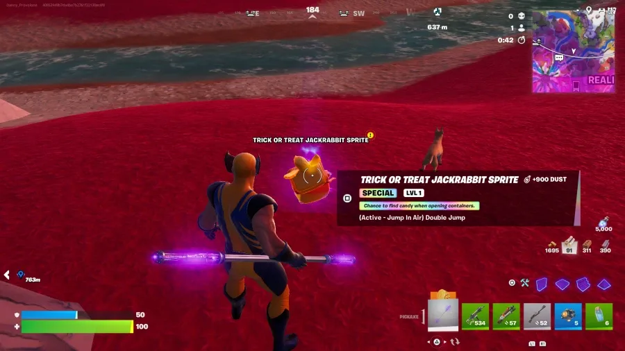 Trick or Treat Sprite in Fortnite on the ground