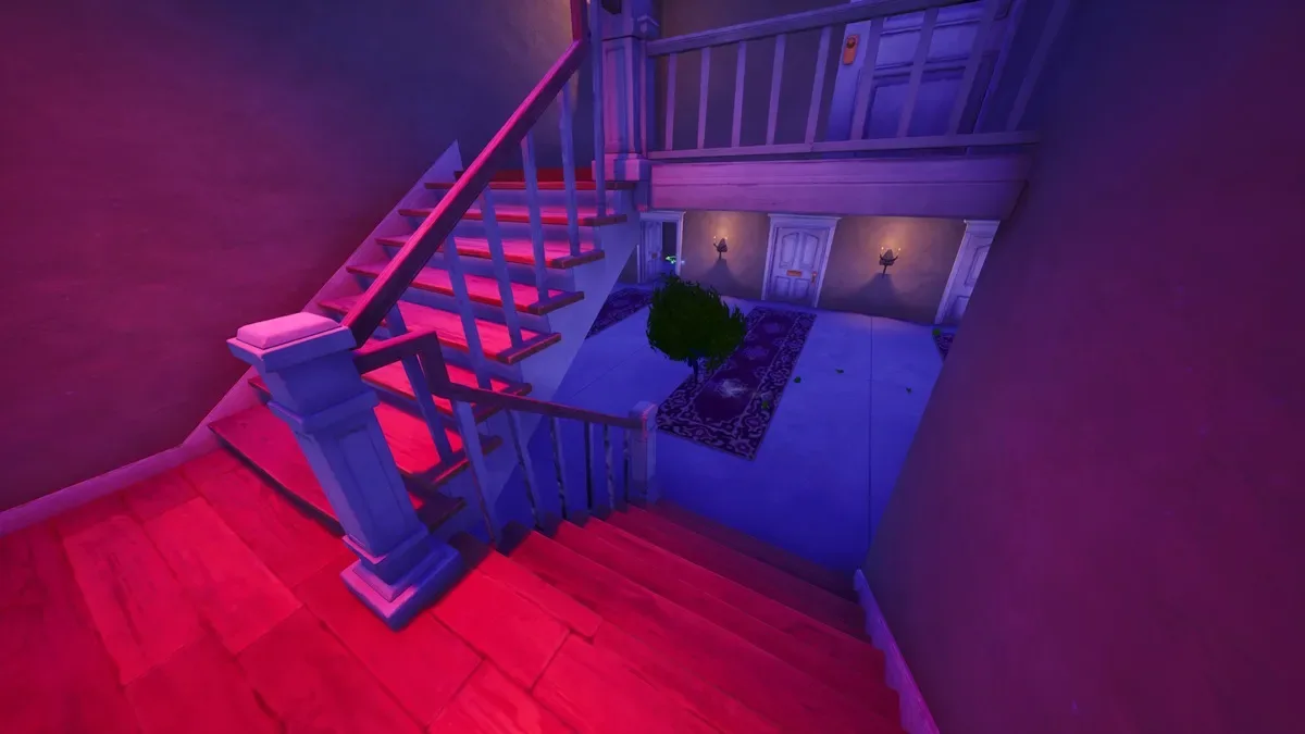 stairs going to secret toom in Fortnite