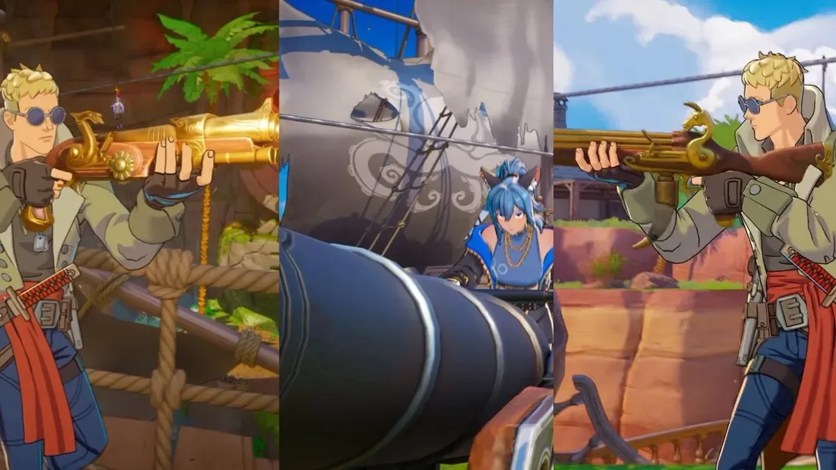 Bundlebuss, Dragoon, and Cannon in Fortnite Treasure Hunters