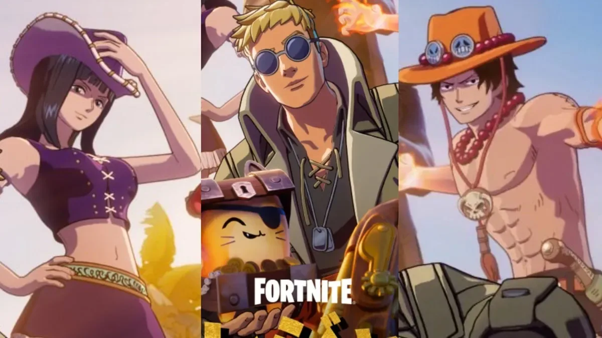 Nico, Jonesy, Ace, and new Sprite in Fortnite Treasure Hunters