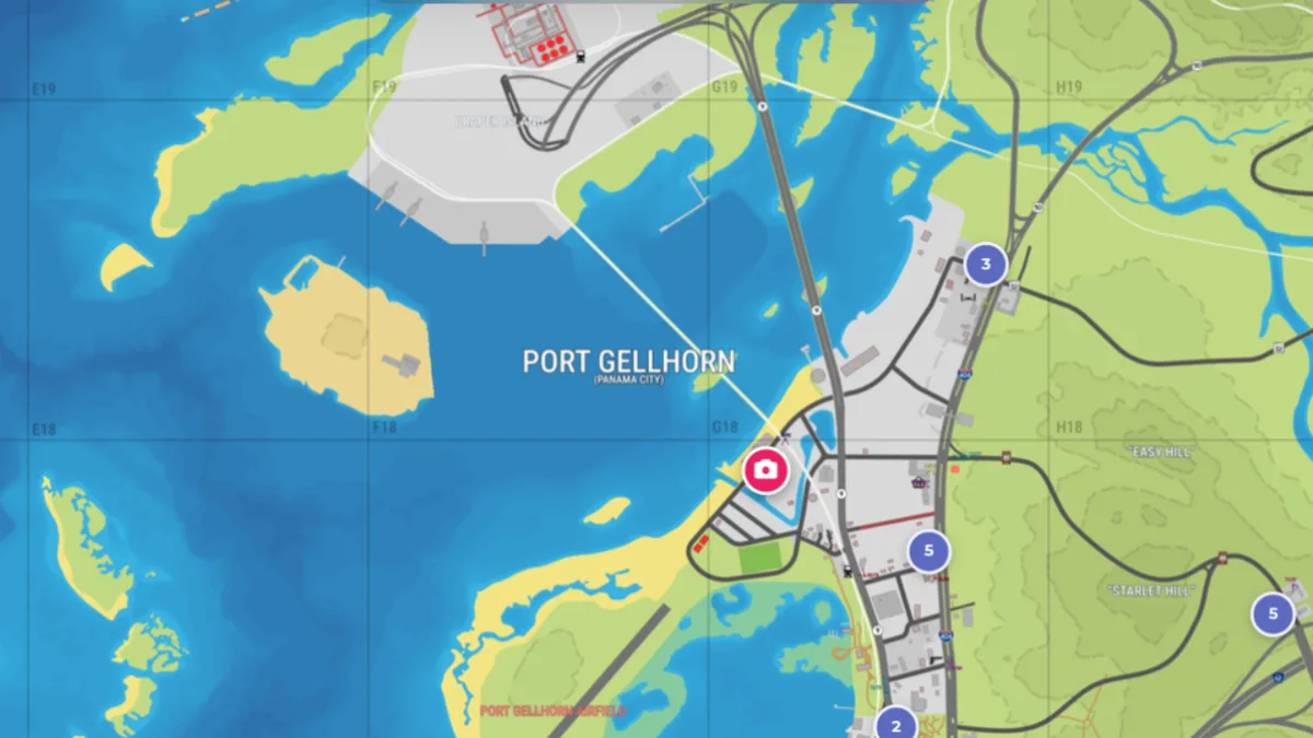 Port Gellhorn location on the GTA 6 Mapping Project.