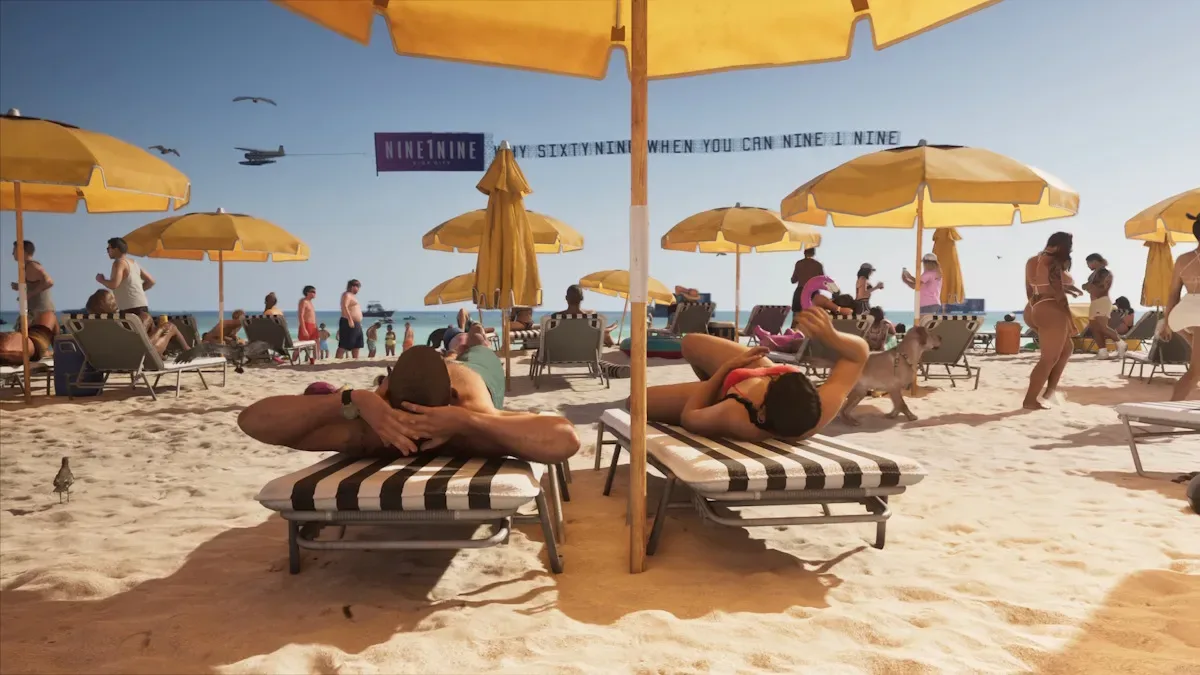 Dense NPC in GTA 6 Vice Beach