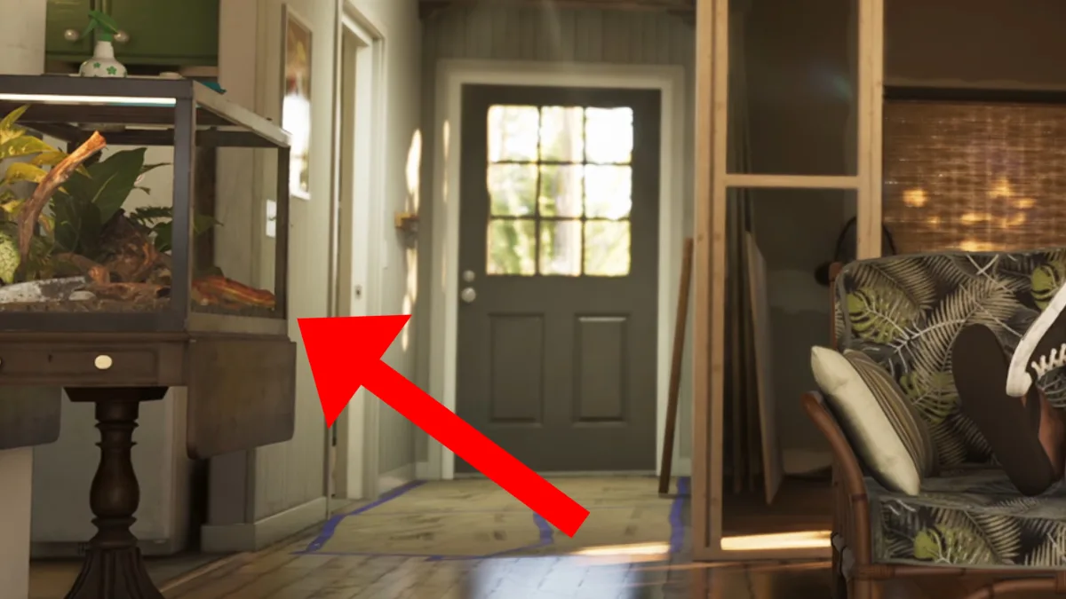 Jason and Lucia's pet snake in GTA 6 trailer 2.