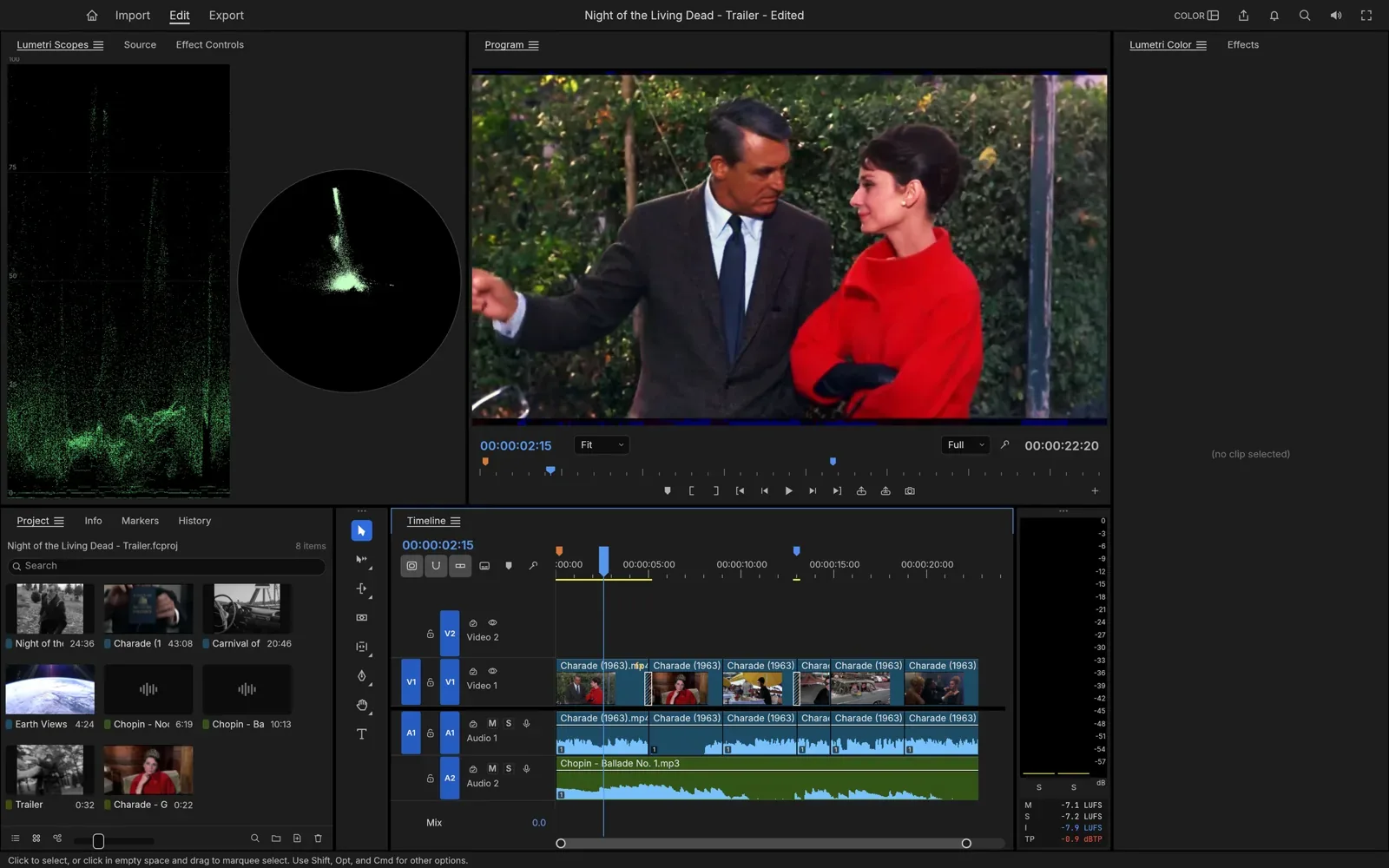Screenshot from Filmcraft, a dupe of Adobe Premiere