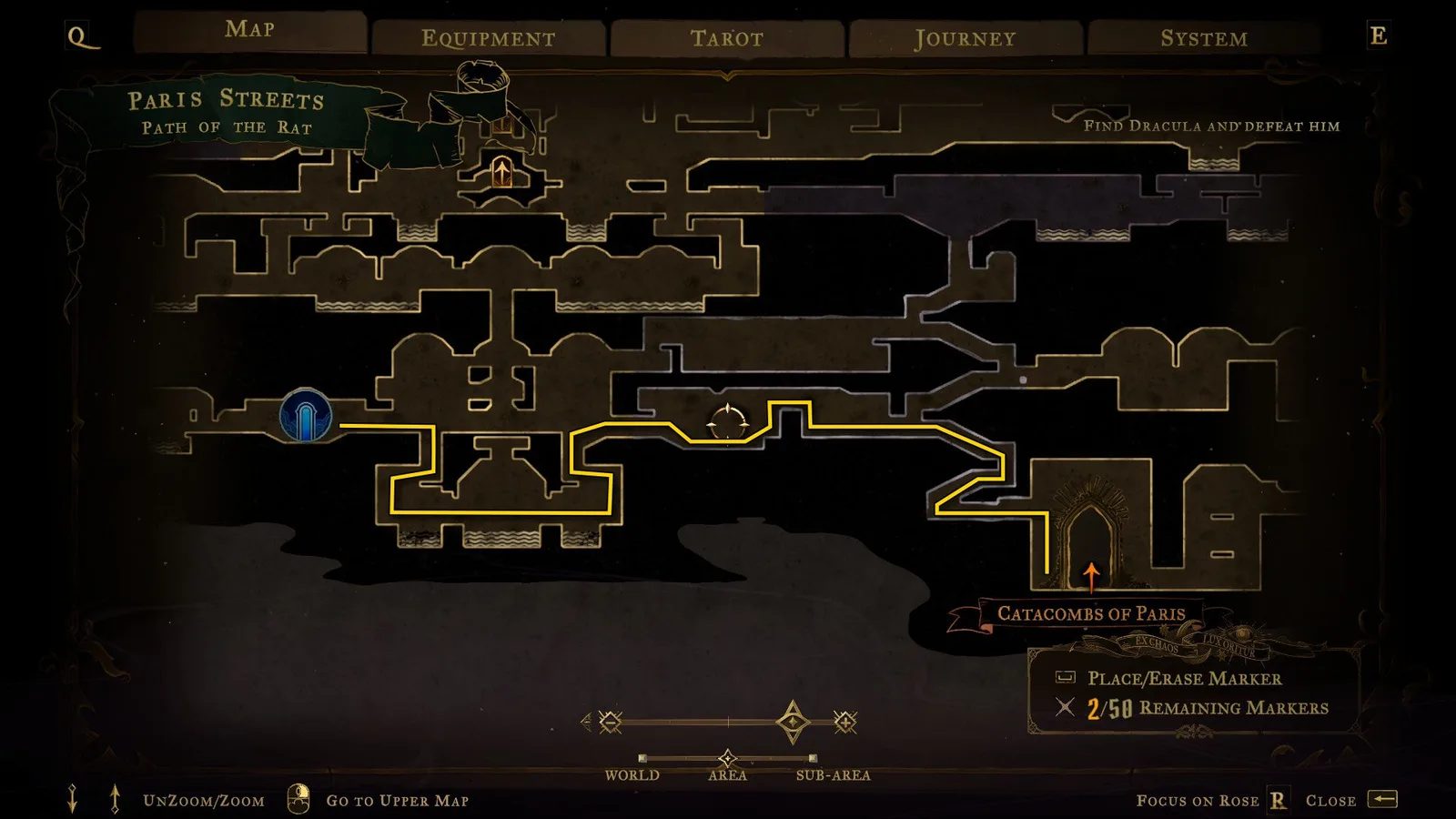 An annotated map for Castlevania: Belmont's Curse, showing a path through the Path of the Rat.