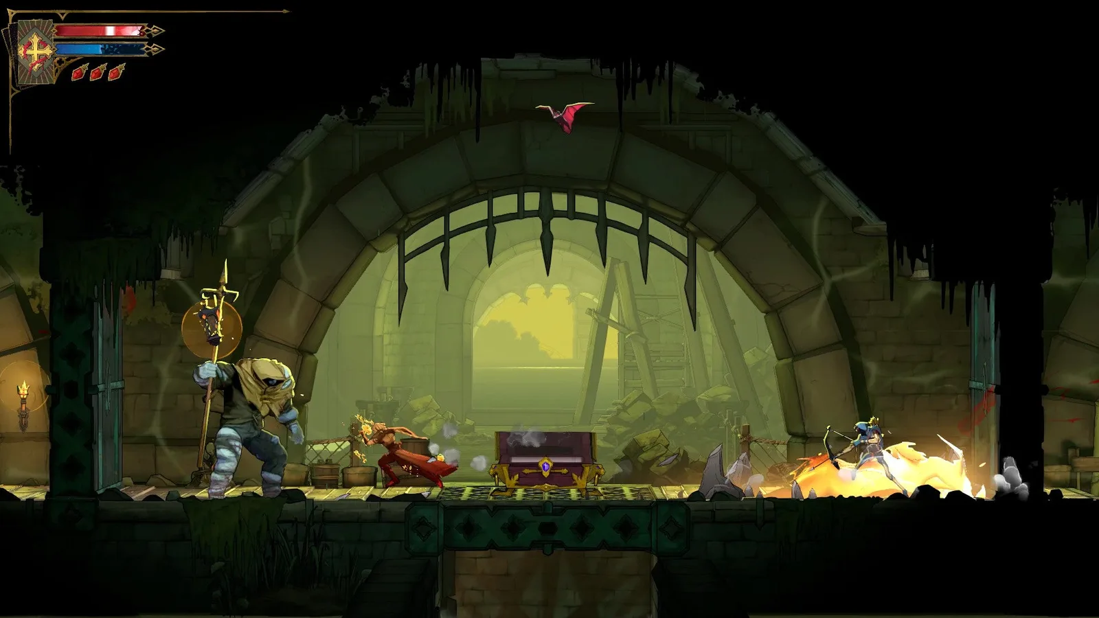 Rose fights a host of opponents after obtaining the Cestus in Castlevania: Belmont's Curse.