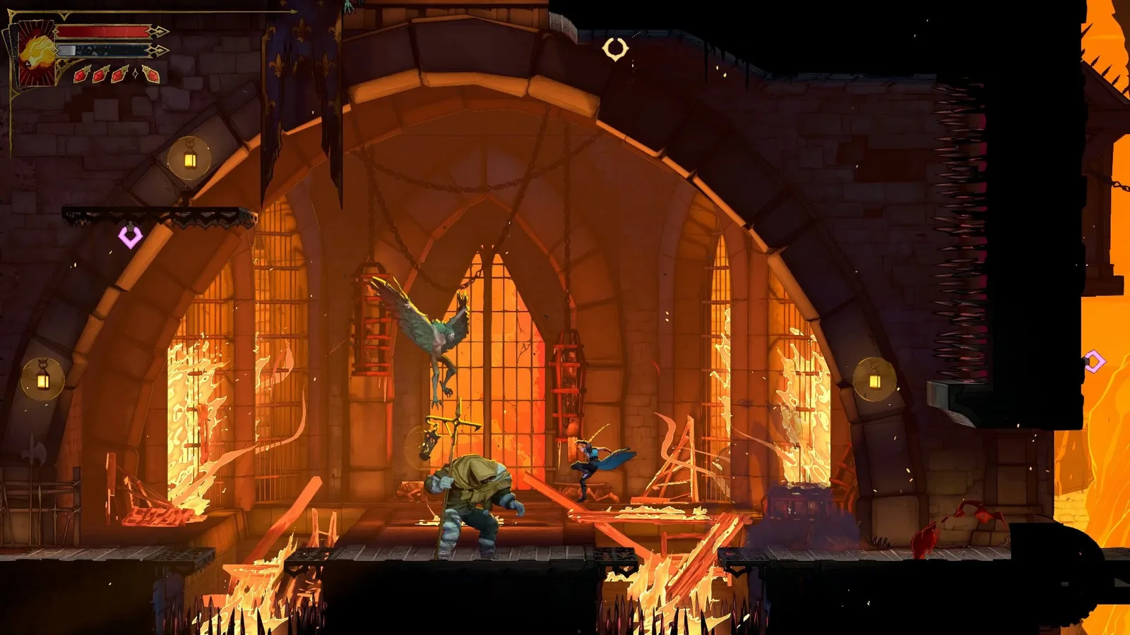 Rose fights a Biphron and a Harpy in the Prison Tower of Castlevania: Belmont's Curse.