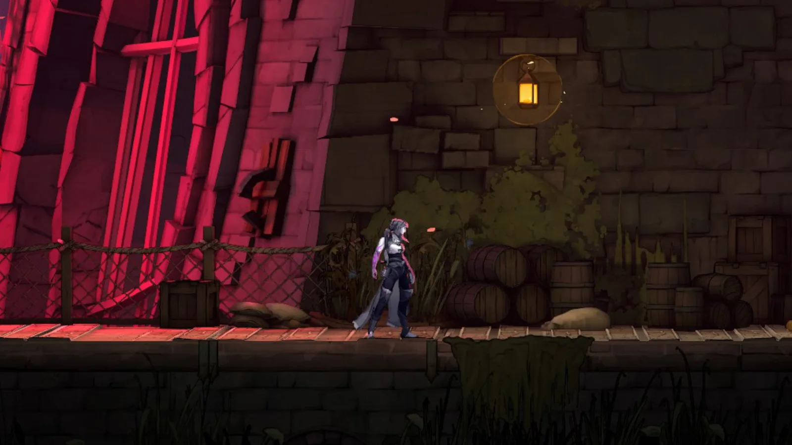 Rose's Doppelganger costume in Castlevania: Belmont's Curse, featuring shadowy black and grey tones.