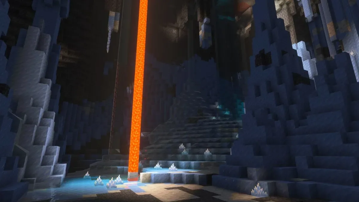 Minecraft Ice Caves with Lava