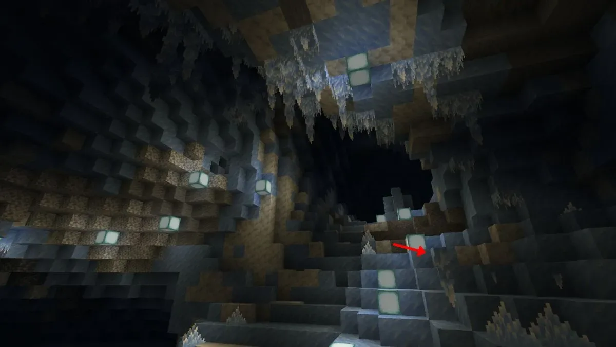 falling icicles in minecraft