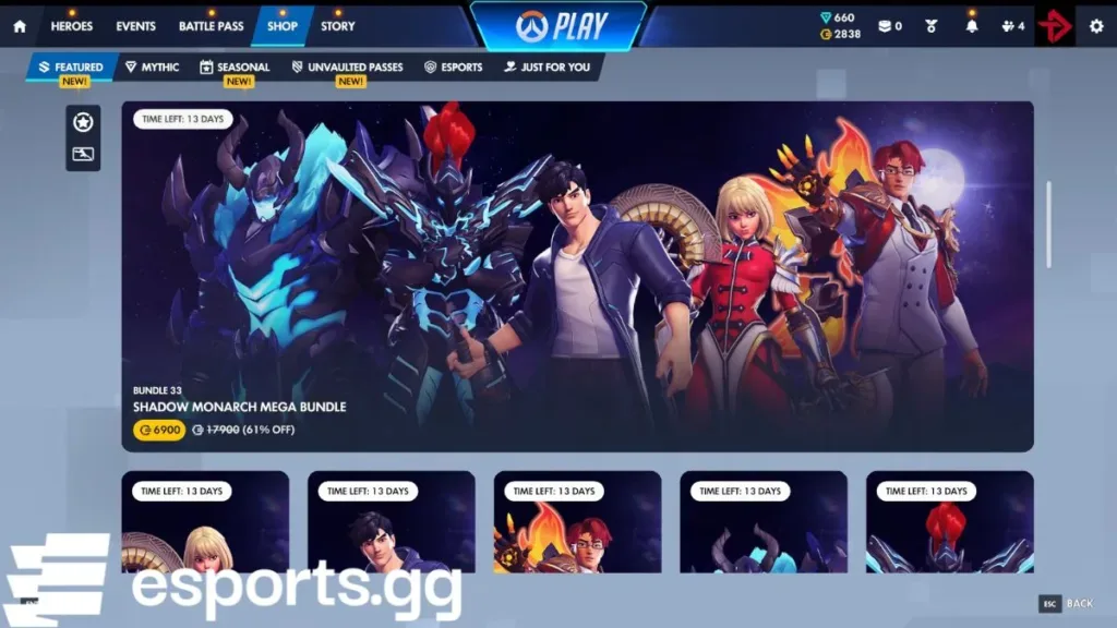 Overwatch Solo Leveling skins