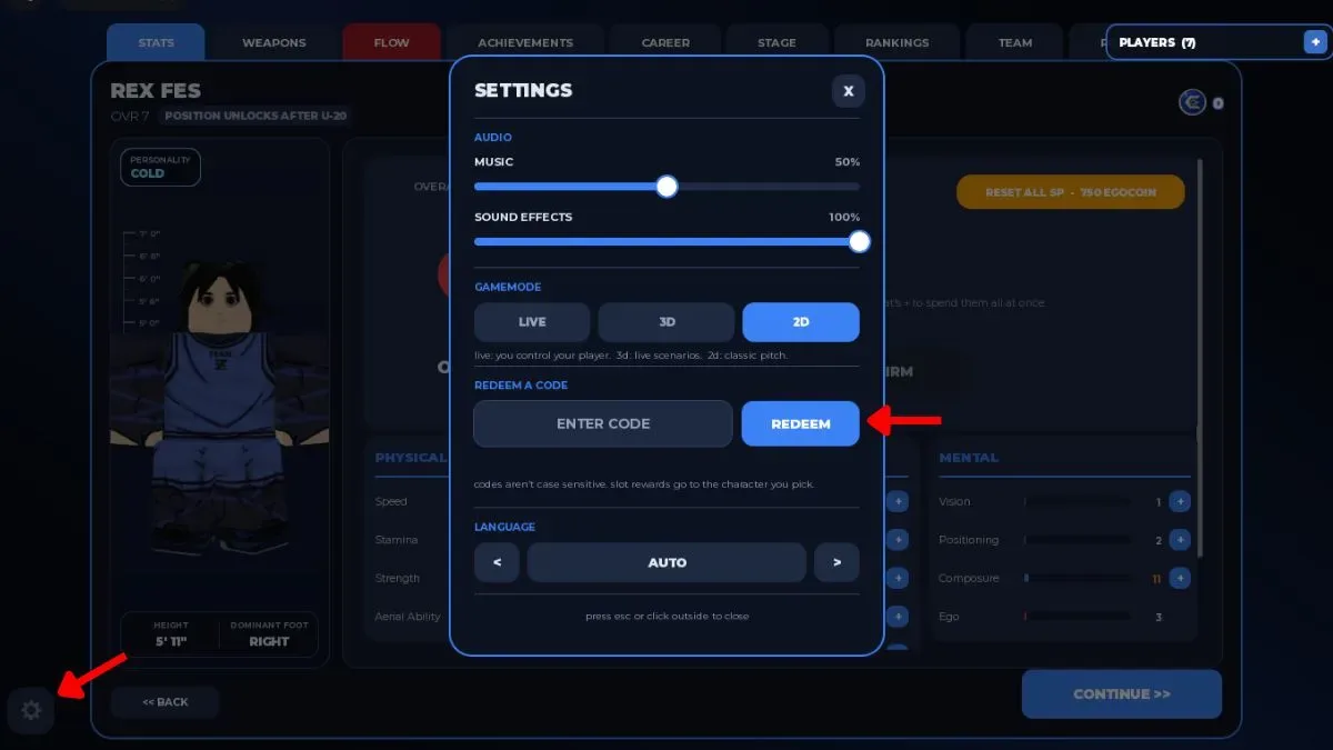Redeem Start Your Blue Lock Career codes